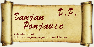 Damjan Ponjavić vizit kartica